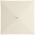 Toile de rechange pour parasol rectangulaire 4 baleines 200 x 200 cm, housse de rechange pour parasol ...