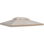 Toile de rechange pour pavillon tonnelle tente 3 x 4 m polyester haute densit 180 g / m beige