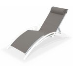 Toile de remplacement pour bain de soleil louisa blanc / taupe