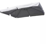 Toiles de remplacement pour parasol 3x3 avec lambrequin oslo