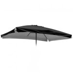 Toile de remplacement pour parasol de jardin 3x2 rectangulaire eden noir
