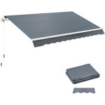 Toile de remplacement pour store - outsunny - lambrequin, d�perlante - compatible 4 x 3 m - polyester ...