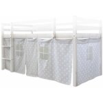 Décoshop26 - toile rideau pour lit mezzanine ou surélevé en coton gris avec étoiles ape06056 Décoshop26 - toile rideau pour lit mezzanine ou surélevé en coton gris avec étoiles ape06056