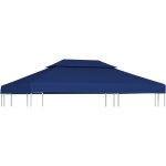 Nova - toile supérieure de belvédère 2 niveaux 310 g / m² 4x3 m bleu - the living store - bleu Nova - toile supérieure de belvédère 2 niveaux 310 g / m² 4x3 m bleu - the living store - bleu