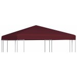 Toile sup�rieure de gazebo 310 g / m� 3x3 m bordeaux
