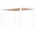 Toile de toit beige pour tonnelle 3x4m condate - toile de rechange pergola. toile de remplacement