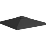 Vidaxl - toile de toit de belvdre 2 niveaux 310 g / m 3x3 m noir