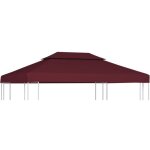 Vidaxl - toile de toit de belvdre 2 niveaux 310 g / m 4x3 m bordeaux