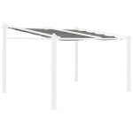 Toile de toit grise pour tonnelle 3x4m murum - toile de rechange pergola. toile de remplacement