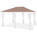 Alice's garden - toile de toit taupe pour tonnelle 3x4m divio - toile de rechange pergola. toile de remplaceme ...