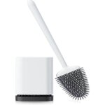 Toilet brush, deep cleaner silicone toilet brushes with flexible bristles, toilet brush with quick drying ...