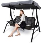 Toit de rechange pour balancelle de jardin 3 places, universel toile de rechange pour balancelle jardin ...