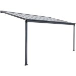 Home deluxe - abri de terrasse solis couleur : gris, dimension : 312 x 303 x 226 / 278 cm