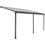 Home deluxe - abri de terrasse solis couleur : gris, dimension : 495 x 303 x 226 / 278 cm