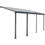 Home deluxe - abri de terrasse solis couleur : gris, dimension : 618 x 303 x 226 / 278 cm