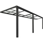 Home deluxe - abri de terrasse solis deluxe couleur : gris, dimension : 579 x 295 x 233 / 272 cm