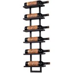 Toj living casier � vin mural 6 bouteilles ? porte - bouteilles ? style moderne & industriel ? acier ...