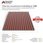 Bravo the smart solution - t�le bac acier - toiture - couverture - plaque s18 coloris rouge oxyde ral ...