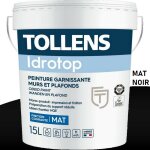 Tollens ? peinture acrylique mate noire 15l ? tr�s opacifiante et garnissante ? finition uniforme pour ...