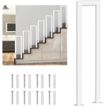 Tolletour 55cm forme en u tube elliptique blanc fonte rev�tement par poudre rampe d'escalier main courante ...