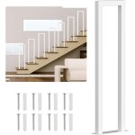 Tolletour 65cm forme en u blanc fonte rev�tement par poudre rampe d'escalier main courante escalier poign�e ...