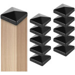 Tolletour chapeau de poteau 71x71 mm lot de 10, capuchon m�tallique pyramidal, protection anti - pluie ...