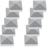 Tolletour chapeau de poteau 91x91 mm lot de 10, capuchon m�tallique pyramidal, protection anti - pluie ...