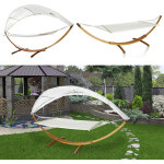 Tolletour hamac de jardin avec structure en bois massif ? hamac double suspendu avec auvent ? 415 � 150 ...