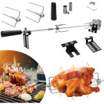 Tolletour kit tournebroche �lectrique 107 cm pour barbecue gaz, charbon ou fumoir, acier inoxydable, ...