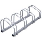Tolletour - râtelier vélos pour 4 vélos, 101x32x26cm, support à vélo en acier galvanisé, peut être fixé ... Tolletour - râtelier vélos pour 4 vélos, 101x32x26cm, support à vélo en acier galvanisé, peut être fixé ...
