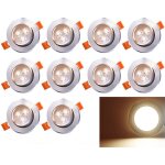 Tolletour spots encastrable led pour plafond orientables 3w 85mm pour plafond salon chambre bureau cuisine ...