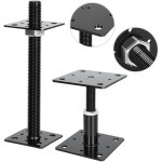 Tolletour support de poteau r�glable en hauteur pour terrasse, pergola et cl�ture 90?150 mm noir 2pcs ...