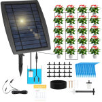 Tolletour syst�me d?irrigation solaire automatique des plantes, kit d?arrosage goutte � goutte sans robinet, ...
