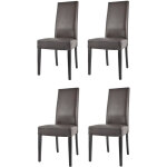 Tommychairs - set 4 chaises glory pour cuisine et salle  manger, structure en bois de htre peindr ...