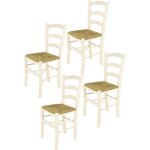 Tommychairs - set 4 chaises venice pour cuisine, bar et salle �manger, robuste structure en bois de h�tre ...