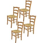 Tommychairs - set 4 chaises venice pour cuisine, bar et salle �manger, robuste structure en bois de h�tre ...