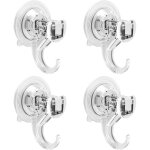 Lot de 4 ventouses avec crochet pour maison, salle de bain, douche, cuisine, maison, verre, crochets ... Lot de 4 ventouses avec crochet pour maison, salle de bain, douche, cuisine, maison, verre, crochets ...