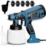 800w pistolet  peinture, hvlp pistolet peinture electrique avec rservoir 1400ml, pulvrisateurs de ...