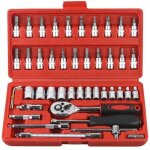 Jeu de 46 cls  cliquet  douille 1 / 4 pouce avec douilles mtriques et rallonge pour rparation automobile ...