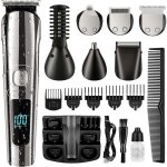 Tondeuse � barbe - tondeuse � cheveux sans fil pour homme - �tanche pour le corps - la moustache - le ...