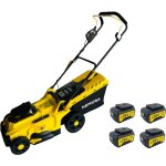 Tondeuse � batterie nemura 40v + 2 batteries 4ah + chargeur rapide - coupe de 37cm - mulching + ramassage ...