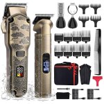 Tondeuse � cheveux professionnelle pour hommes set de tondeuses � barbe et � cheveux t - blade trimmer ...