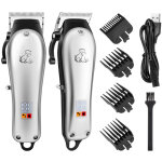 Tondeuses pour chiens, professionnelle tondeuse chien poil long epais avec ecran lcd et 4 peignes de ...