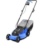 Tondeuse � gazon �lectrique 1200 w, largeur de coupe 34 cm, bac de ramassage 30 litres, hauteur de coupe ...