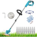 Tondeuse � gazon sans fil, tondeuse �lectrique sans balais, tondeuse � hauteur r�glable, sans batterie ...