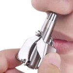 Tondeuse � poils de nez manuelle, 1 pi�ce, tondeuse � poils de nez en acier inoxydable avec 12 lames ...