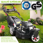 Tondeuse thermique autotracte 3 roues 360 trike 224cc 7cv 53cm 60 l acier propulsion arrire de la ...