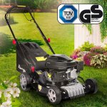 Tondeuse thermique tract�e 41cm 144cc 2. 800 trs / min 4, 1cv moteur de marque 4 temps 40l r�glage central ...