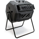 Wiltec composteur  tambour 2 chambres ? 72, 5 x 66 x 93, 5 cm ? capacit 160 litres ? en pp et mtal ...