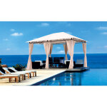 Tonnelle � 6 rideaux ecru 3x4 m